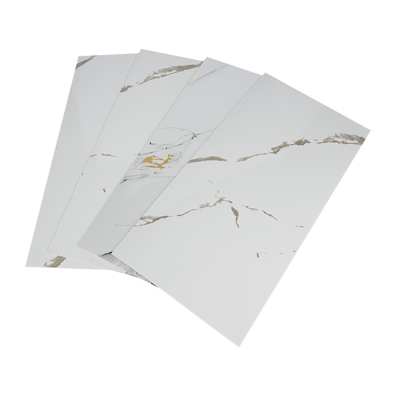 1,2 x 3 m faux marmeren schil- en plak-pvc-wandplaat